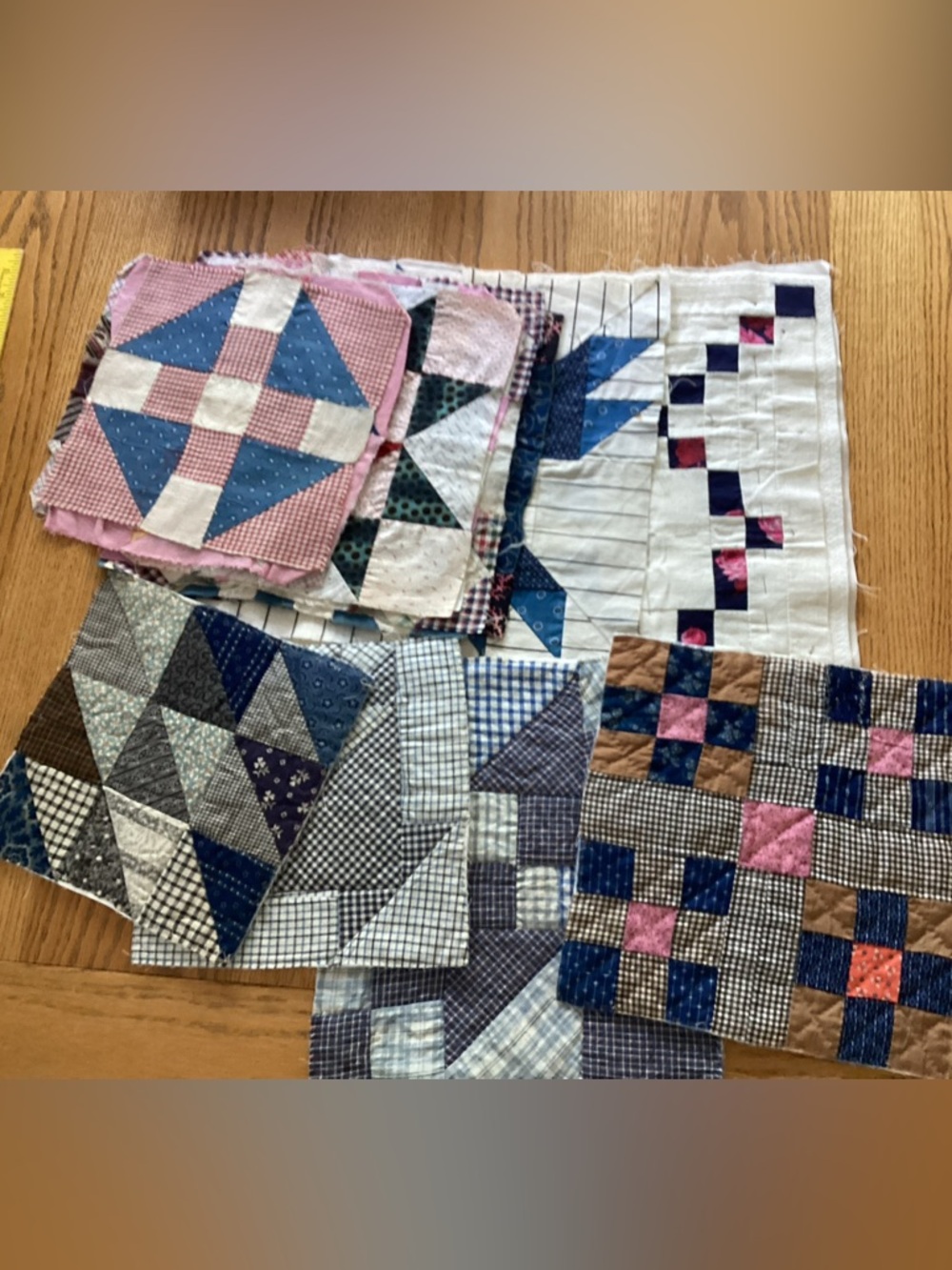 Vintage Handmade Patchwork Quilt Blocks 40’s and 50’s ???